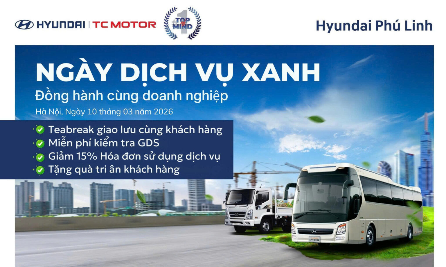 NGÀY DỊCH VỤ XANH | ĐỒNG HÀNH DOANH NGHIỆP TRÊN MỌI HÀNH TRÌNH