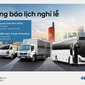 HYUNDAI PHÚ LINH – THÔNG BÁO LỊCH NGHỈ LỄ 30/4 & 1/5